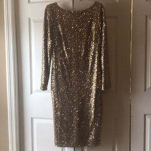 Ralph Lauren gold sequin dress